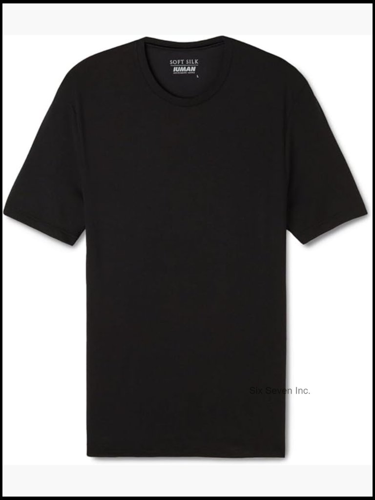 Men's Modal Silk Crewneck T-Shirt Soft Undershirt